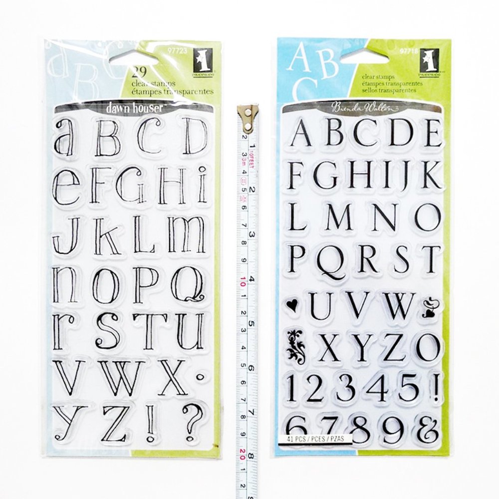 LOT 2 INKADINKADO Be Yourself & Somerset Font Alphabet Letters Numbers Stamps